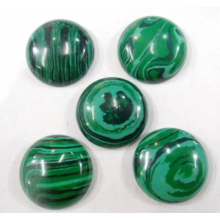 20pcs natural stone round 25mm cabochons no hole malachite beads for DIY Jewelry making clothes ring accessories