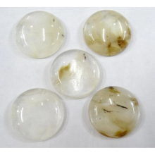 20pcs natural stone round 25mm cabochons no hole crystal beads for DIY Jewelry making clothes ring accessories