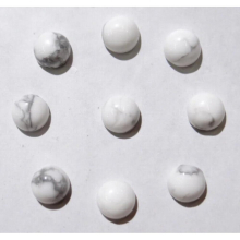 100pcs 6mm Natural Stone Howlite Round Shape Cabochons No Hole Beads for DIY Jewelry Making Pendant Accessories
