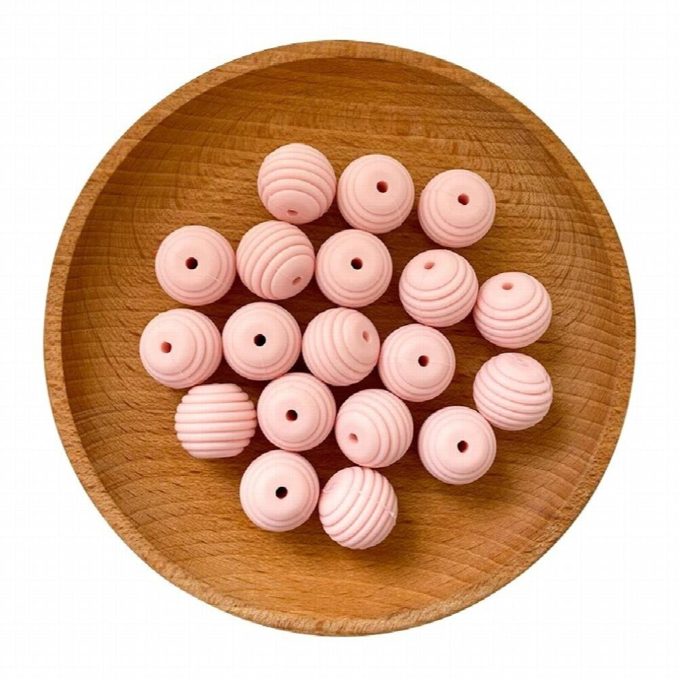 100/200/500pcs 15mm Silicone Beads Teethers DIY Threaded Silica Beads BPA Spiral Food Silicone Teething