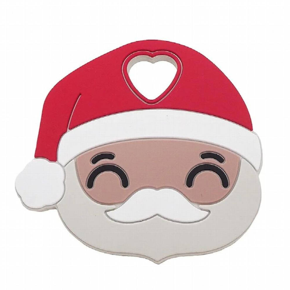 Chenkai 5Pcs Silicone Santa Claus Teether Baby Cartoon Teether Pacifier Bpa For Infant Chew Necklace Teething Toy Multicoloured