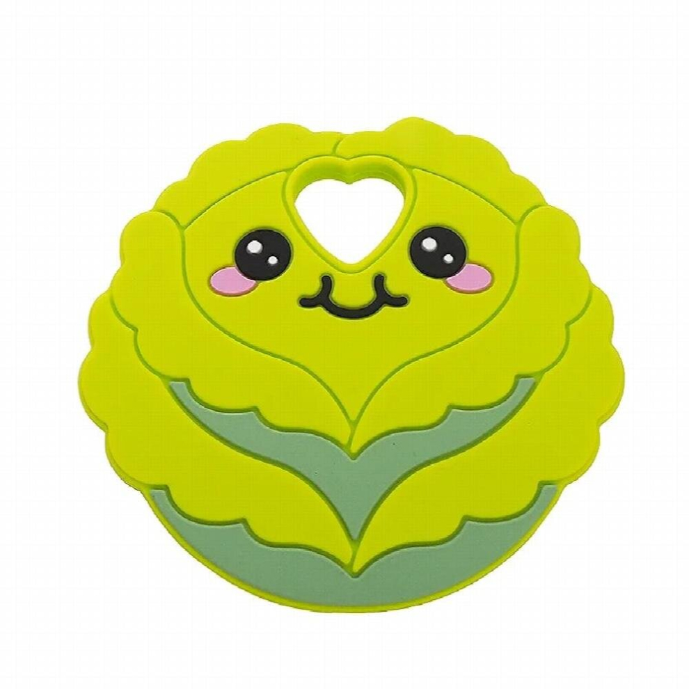 Chenkai 5Pcs Silicone Cabbage Teether Baby Teething Bpa Sensory Pacifier Diy Infant Necklace Pendant Teething Chewing Toy Multicoloured