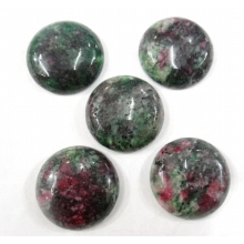 20pcs natural stone round 25mm cabochons no hole epidote beads for DIY Jewelry making clothes ring accessories