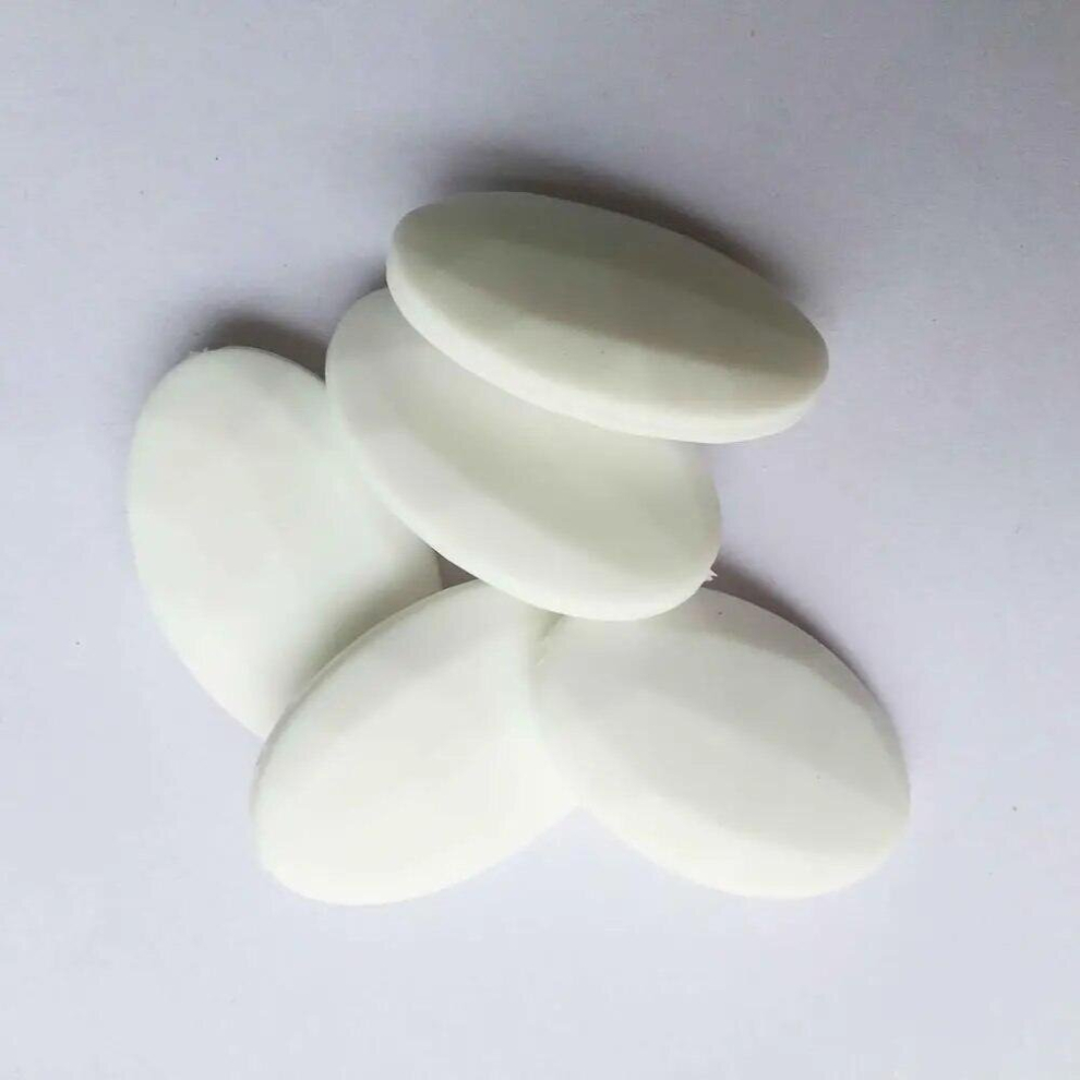 50Pcs/Lot Flat Oval Loose Silicone Beads For Teething Necklace Silicone Loose Beads For Baby Teether Bpa 19 White