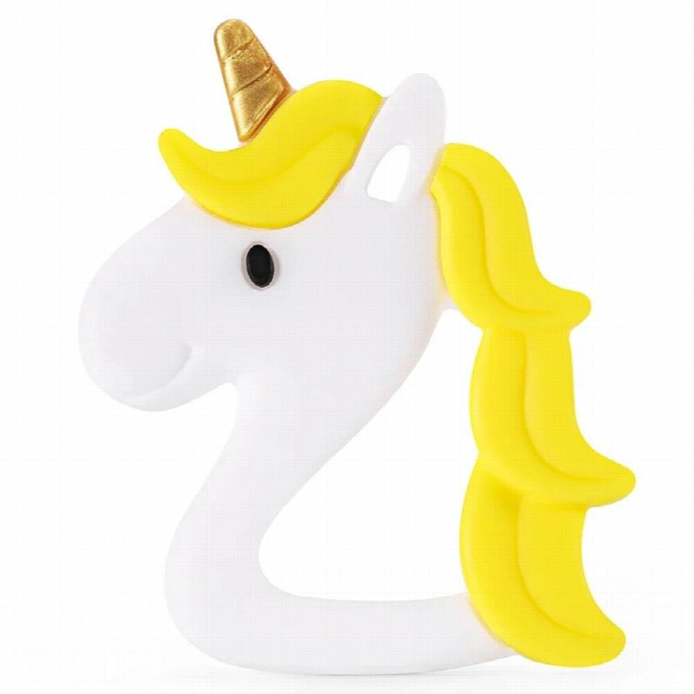 Chenkai 10PCS Silicone Unicorn Teether Baby Cartoon Teether For DIY Baby Nursing Chewing Teether Chain Pendant Necklace Toy
