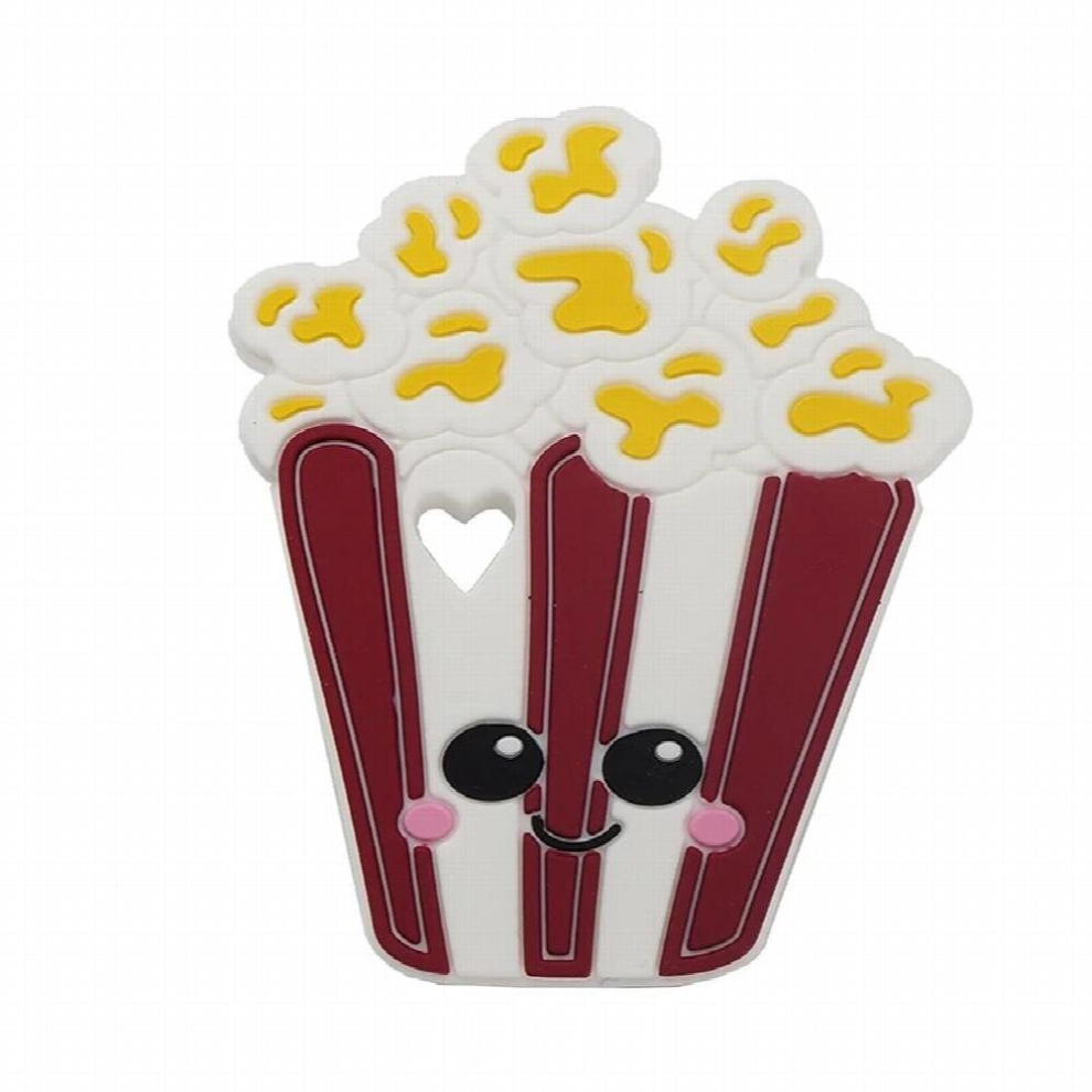 Chenkai 5PCS Silicone Popcorn Teether Smoothing Cartoon Pacifier For Baby Sensory Nursing Necklace Bracelet Jewelry Accessories
