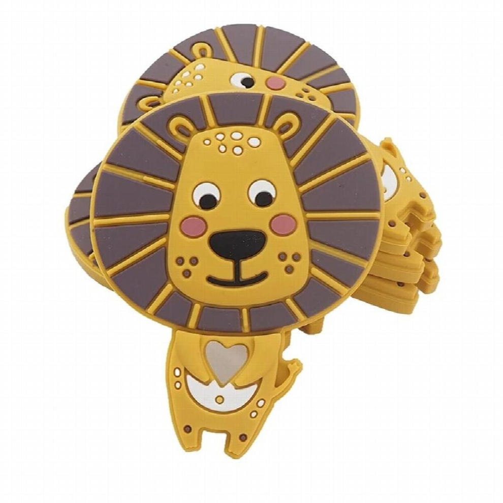 Chenkai 5Pcs Bpa Silicone Lion Teether Animal Catrtoon Teethers For Diy Baby Nursing Pacifier Clip Soother Chain Multicoloured