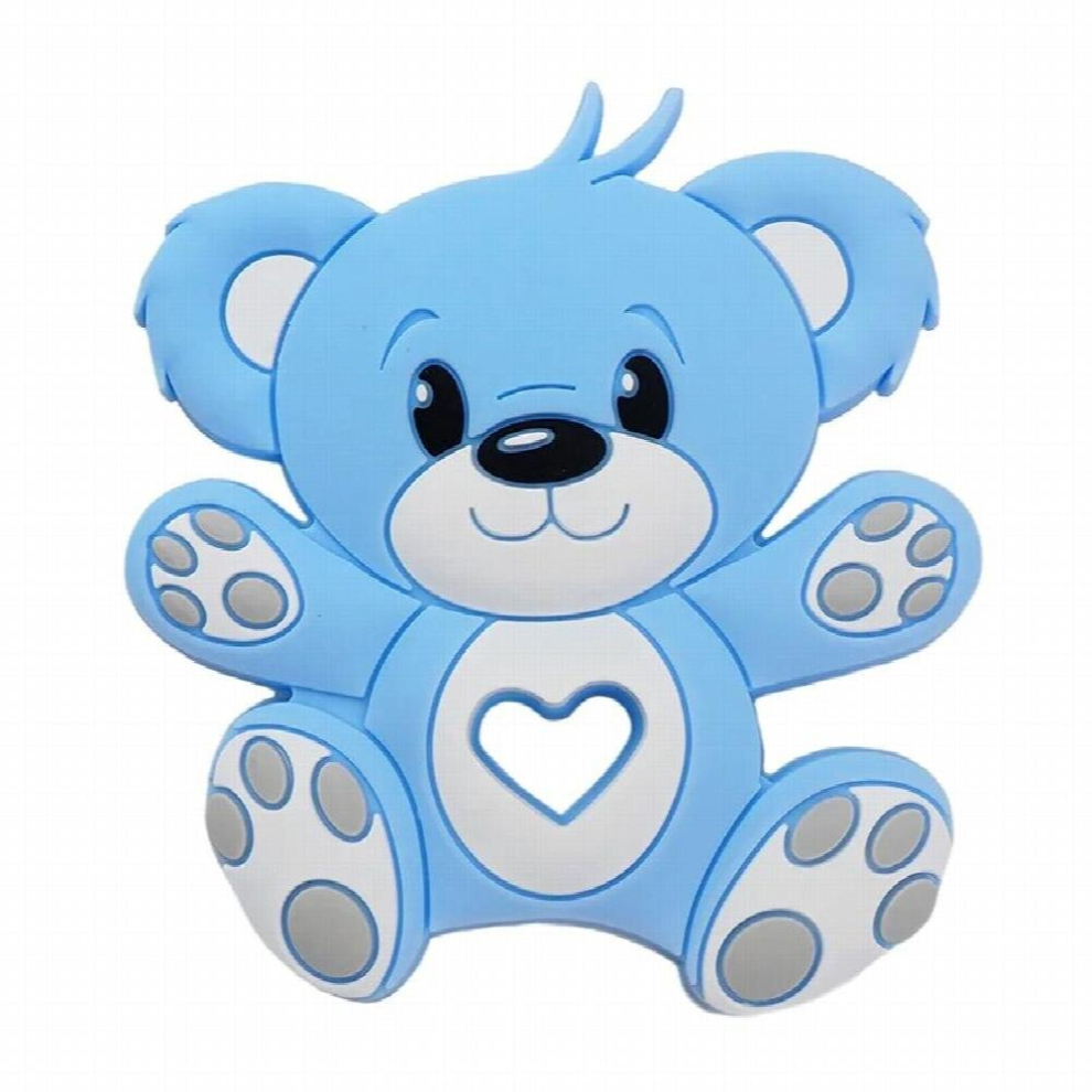 Chenkai 5Pcs Silicone Bear Teethers Food Baby Cartoon Pacifier Teething For Baby Nursing Accessories And Bpa Multicoloured