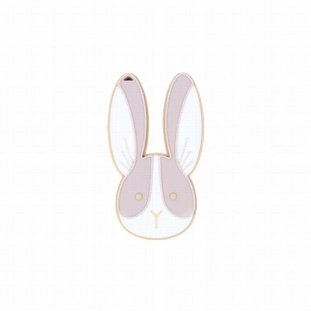 Chenkai 5Pcs Silicone Rabbit Teethers Bpa Diy Baby Chewing Pendant Nursing Sensory Teething Pacifier Dummy Jewelry Toys Multicoloured