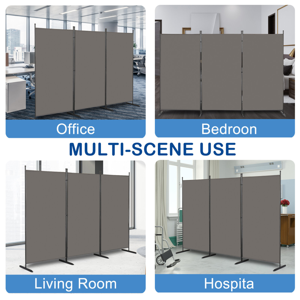 3 Panel Room Divider Folding Privacy Screen Home Office Wall Partition