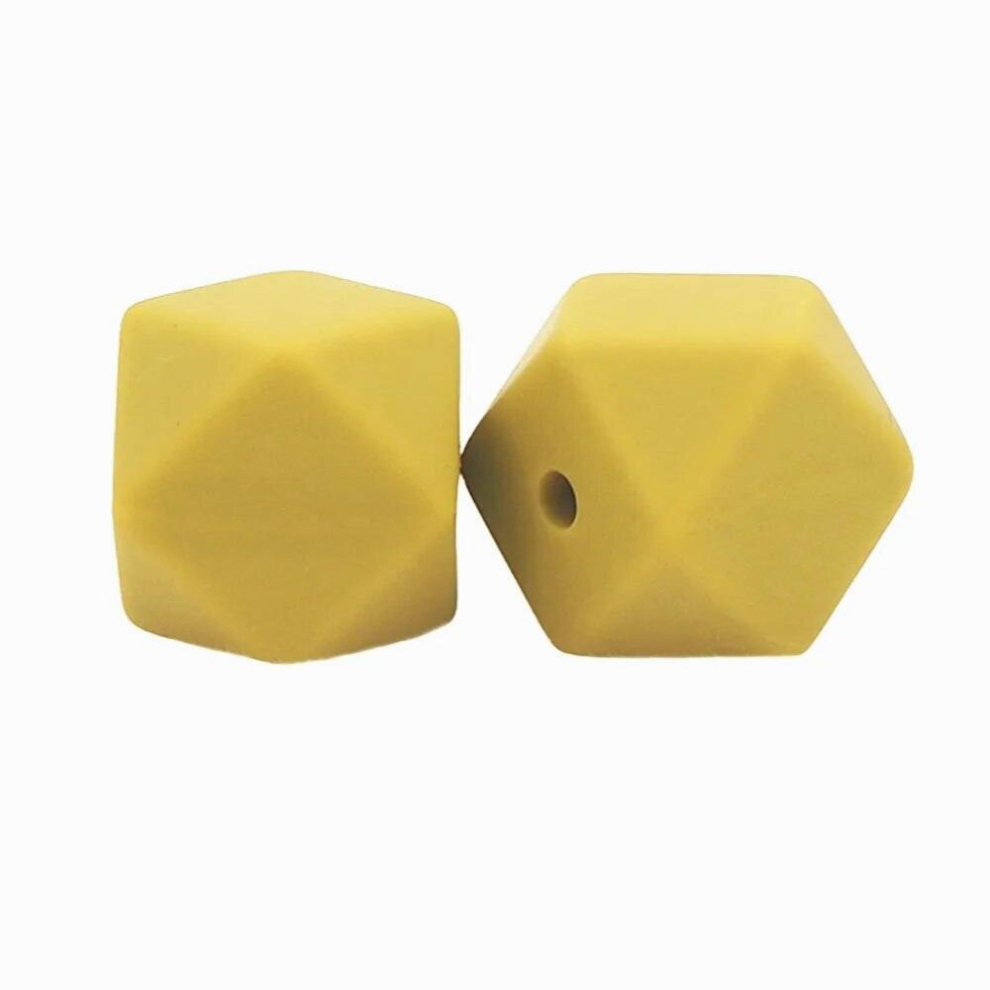 Chenkai 100Pcs 14Mm Silicone Hexagon Teether Beads Bpa Diy Baby Pacifier Infant Dummy Soother Sensory Jewelry Toy Gift Multicoloured