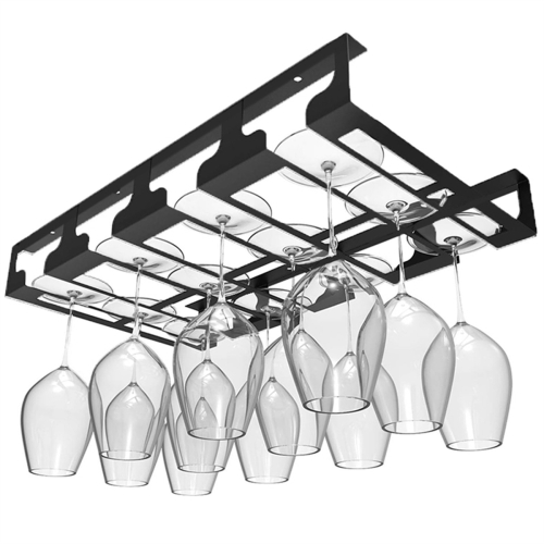 Adjustable Wine Glass Rack Under Cabinet, Stemware Wine Glass Holder 2