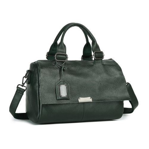 Miss Lulu (Green) MISS LULU Perfect Fusion of Genuine and PU Leather Women's Tote Crossbody Bag with Fashion-Forward Design 2