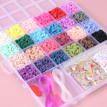 DIY Beads Kit Boxed 24 Grid Loose Beads Strings & Alloy Accessories Scissors for Jewelry Making Necklace Bracelet