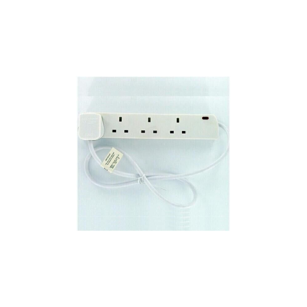 Omega 4 Way Socket 1 Meter Extension Lead With 13 Amp Fused Fitted