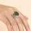 Ring Setting for 14x14mm Round Cabochons Ring Base Plated 925 Silver Adjustable Ring Blank SR0178 5