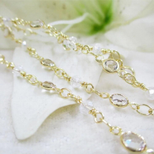 Vacuum plating Winding woven Czech bead cut crystal Zircon Chains for making jewelry accessories 2-4mm 1meter