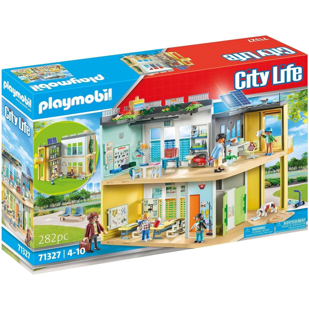 Playmobil 71327 City Life Large School Building With Lift