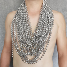 Lot 5meter 6/8/10mm huge Silver High Stainless Steel Ball Bead Chain Necklace Jewelry findings Dog tag chain