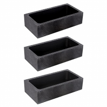3 Pieces High Purity 1 KG Graphite Ingot Mold Crucible Mould For Melting Casting Refining Silver Metal Other Metal