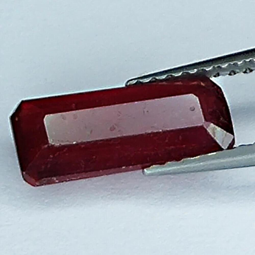 2.40ct Ruby emerald cut 11.5x4.9mm 2