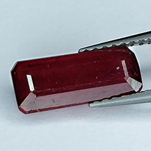 2.40ct Ruby emerald cut 11.5x4.9mm 1