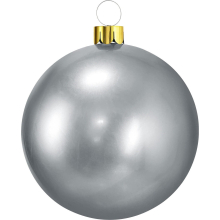 (Silver, 65cm) Inflatable Christmas Bauble Ball Decoration Xmas Tree Outdoor Hanging Ornament