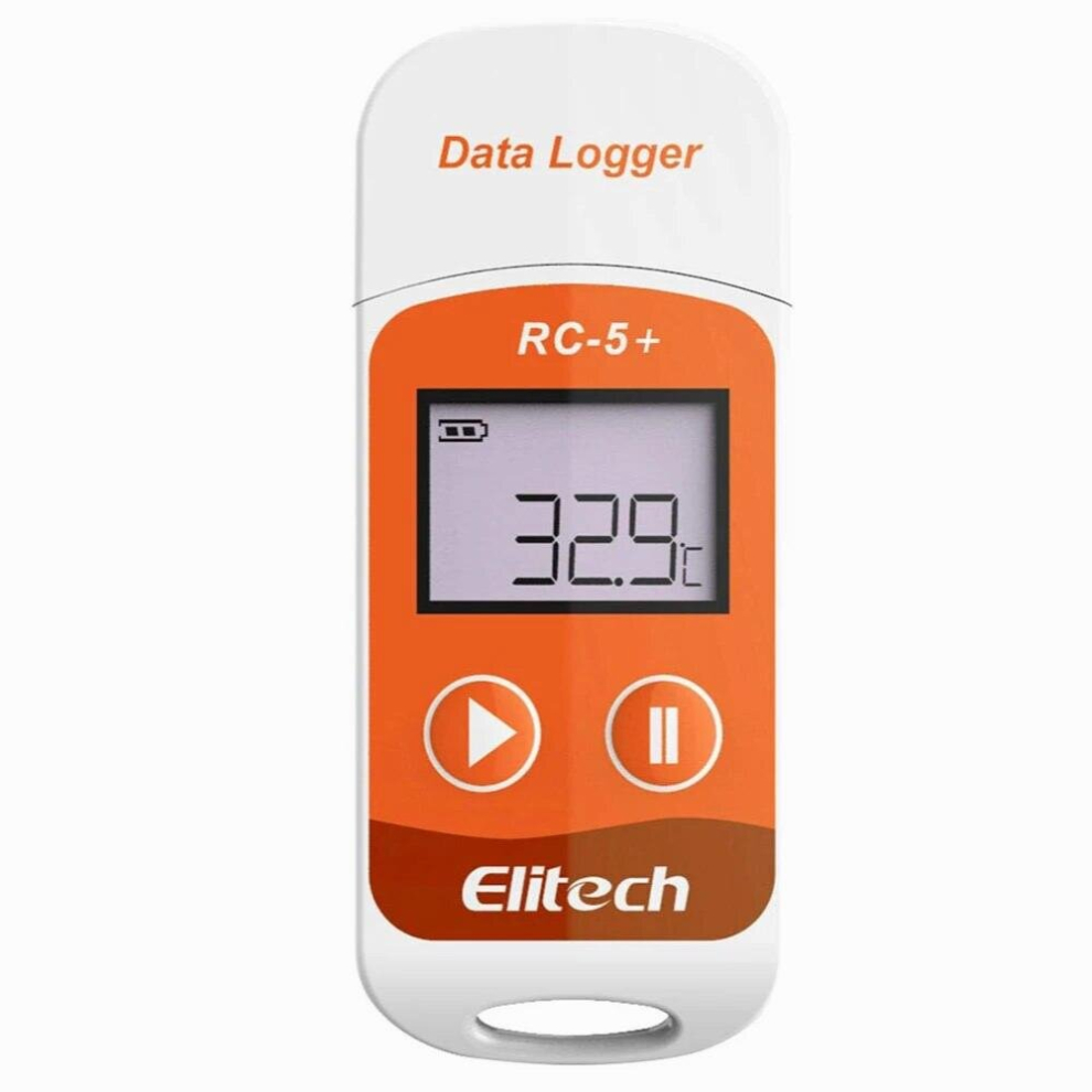 RC-5+ PDF USB Temperature Data Reusable Recorder 32000 Points for Refrigeration, Cold Chain Transport