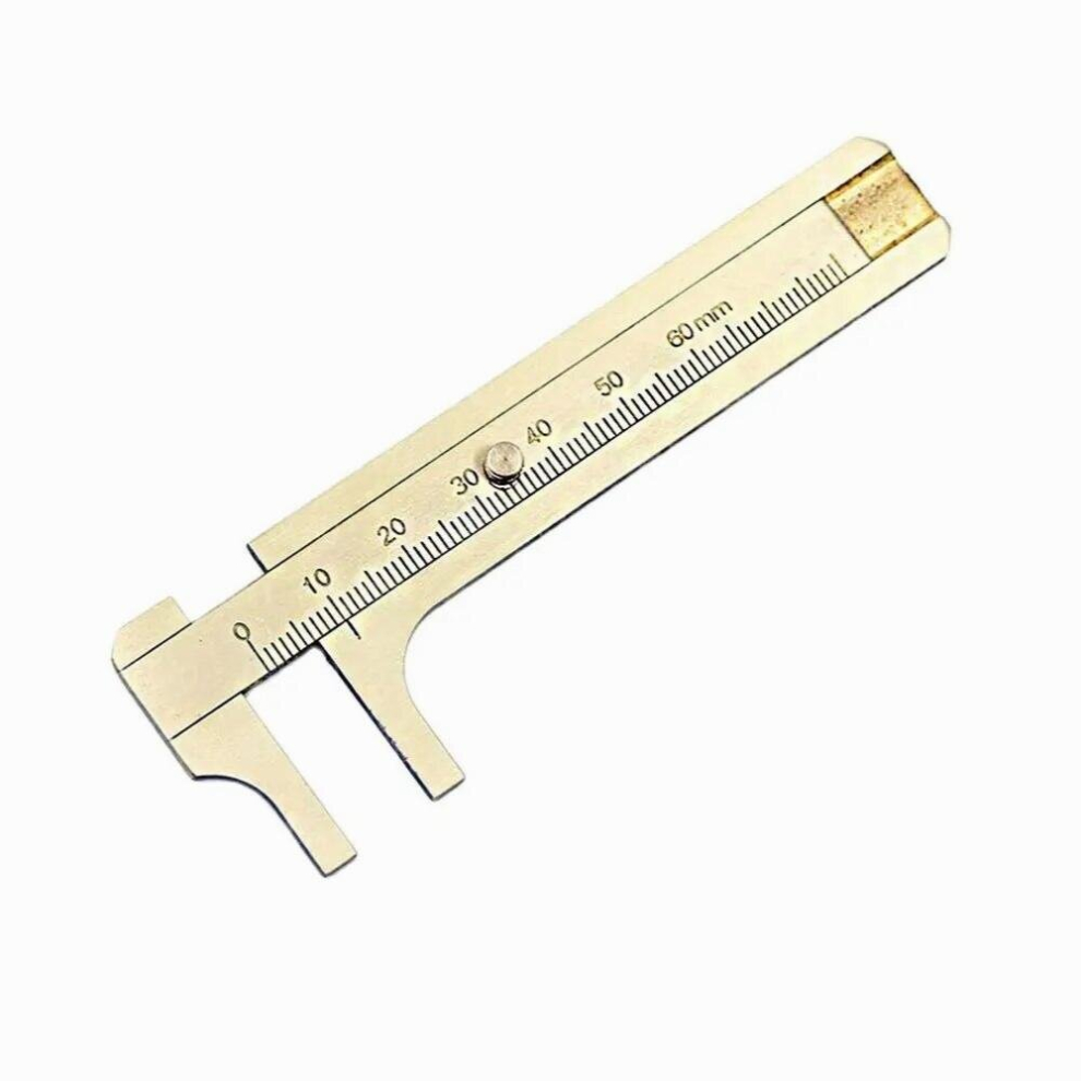 Mini Brass Caliper 0-60Mm Single Scale Sliding Ruler Gauge Jewelry Measurement Tool 885668410022