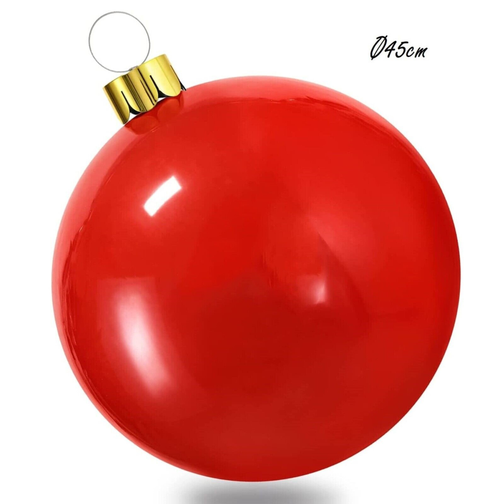 Urbn Living (Red, 45Cm) Inflatable Christmas Bauble Ball Decoration Xmas Tree Outdoor Hanging Ornament