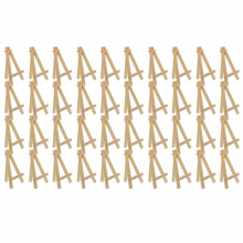 Mini Wood Display Easel, 40Pcs, Perfect for Displaying Small Canvases, Business Cards, Photos