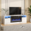 Living And Home Recessed Electric Fireplace TV Stand with Closed Storage 1