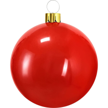 (Red, 65cm) Inflatable Christmas Bauble Ball Decoration Xmas Tree Outdoor Hanging Ornament