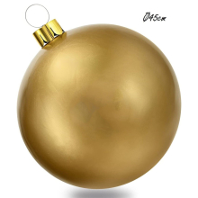 (Gold, 65cm) Inflatable Christmas Bauble Ball Decoration Xmas Tree Outdoor Hanging Ornament