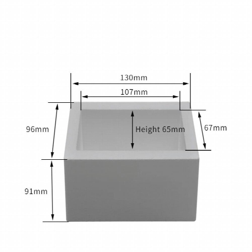 High Temperature Resistant Ceramic Crucible Rectangle Casting Melting Ingot Bar For Common Metals Smelting Mold