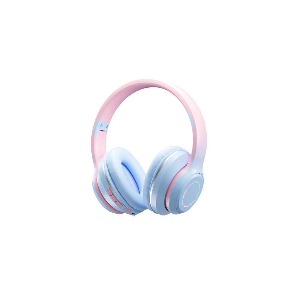 () 2023 Music Headset Gradient Color Tooth Headphone Wireless Led With Mic Gamer Earphone Kids Lovely Christmas G Blue/Light 6914247954412