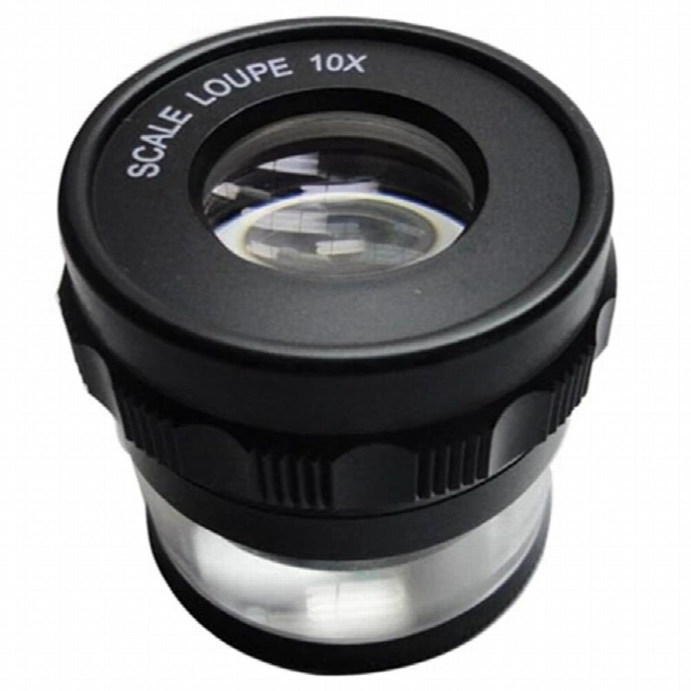10X Stand Measuring Magnifier Scale Loupe Magnifying Glass 10X With Scaled Magnifier