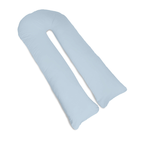 (Light Blue) Big C U Shaped Full Body Support Pregnancy Pillow
