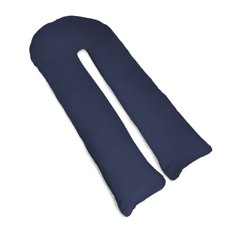 (Navy Blue) Big C U Shaped Full Body Support Pregnancy Pillow