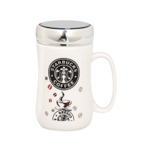 SET OF 2 STARBUCKS TRAVEL MUG CERAMIC COFFEE TEA CUP  WORK