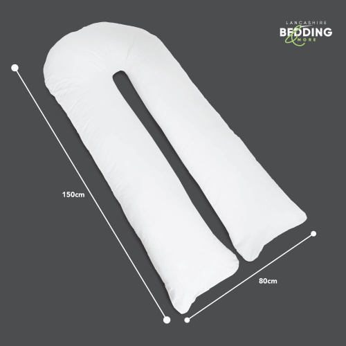 (White) Big C U Shaped Full Body Support Pregnancy Pillow 1