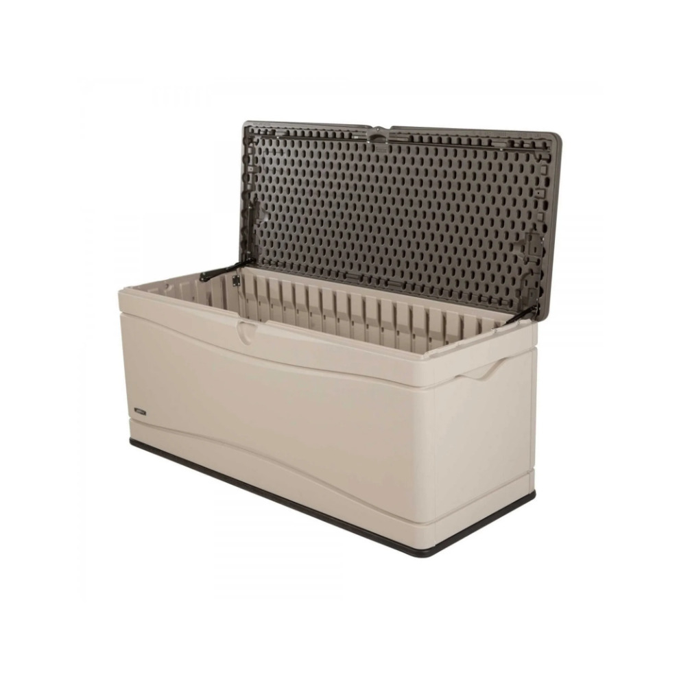Lifetime 500L Plastic Outdoor Storage Box Brown/Desert Sand 5x2