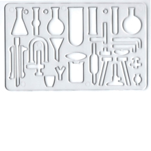 Chemistry Science Test Tube Experiment Symbols Stencil Template School College