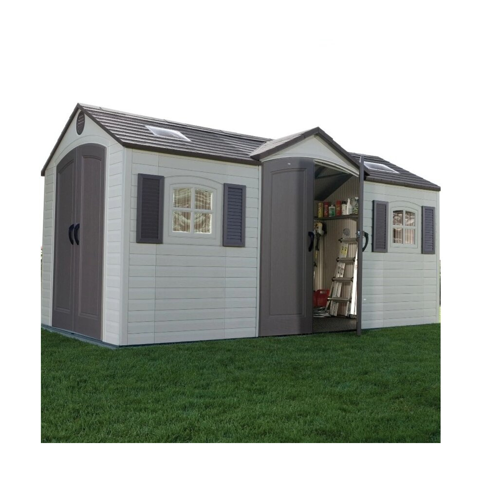 Lifetime 15ftx8ft Heavy Duty Dual Entrance Plastic Shed