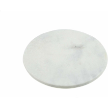 White Marble Chapati Board Round Large Marble Rolling 28cm Serving
