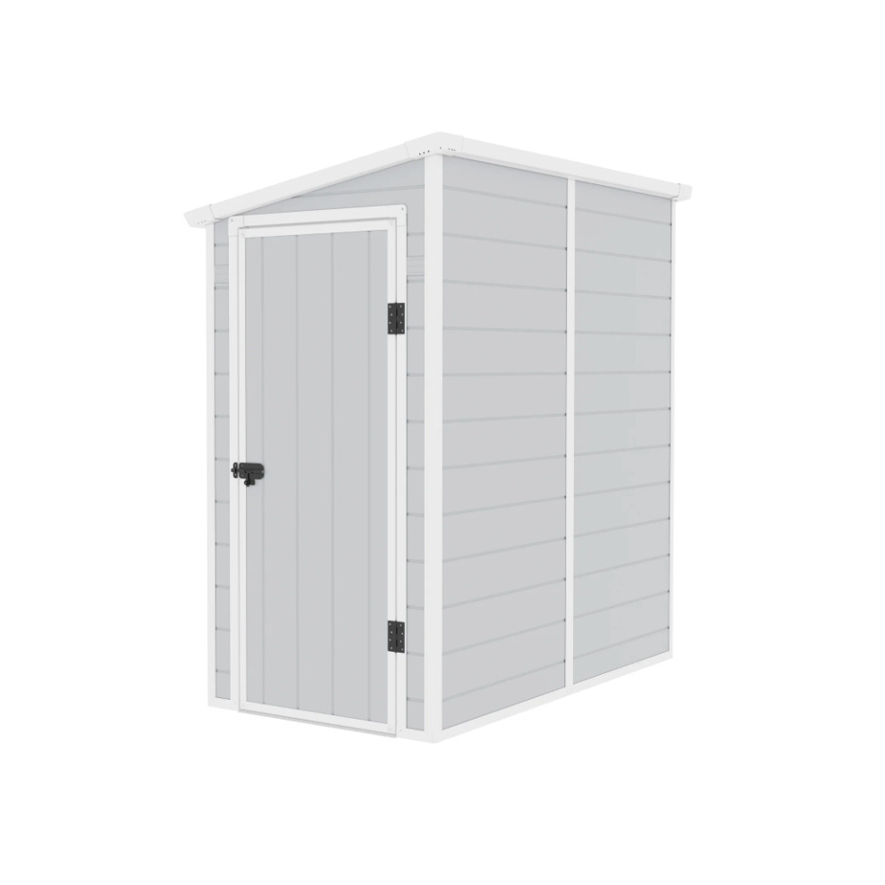 BillyOh Jasmine Lean-To Pent Plastic Shed Light Grey 4x6ft