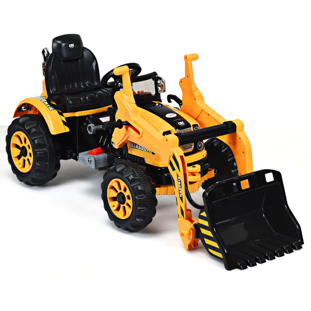 12V Kids Ride On Excavator Battery Powered Toy Electric Motorized Truck