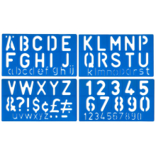 A-Z Letters Capital 50mm Lowercase 20mm 0-9 Numbers Stencil Template Signwriting