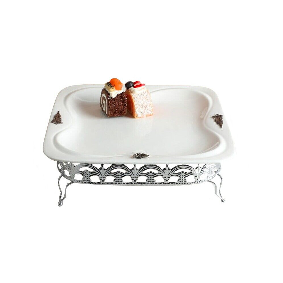 (Square) Porcelain Serving Platter Serving Stand Dish-image-OPC-PCTY55K-NEW