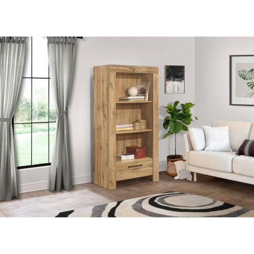 Birlea Oak Bookcase with Drawer Birlea Compton